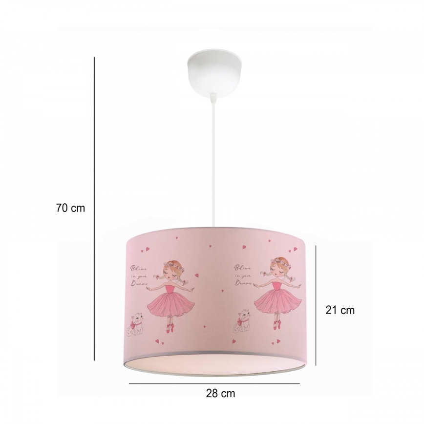 Børnelampe CANDY 1xE27/40W/230V lyserød