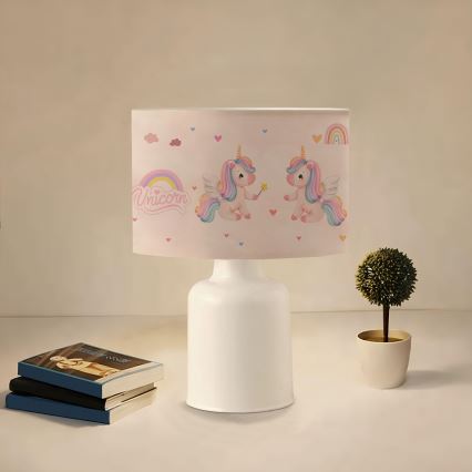 Børnelampe CANDY 1xE27/40W/230V pink/hvid
