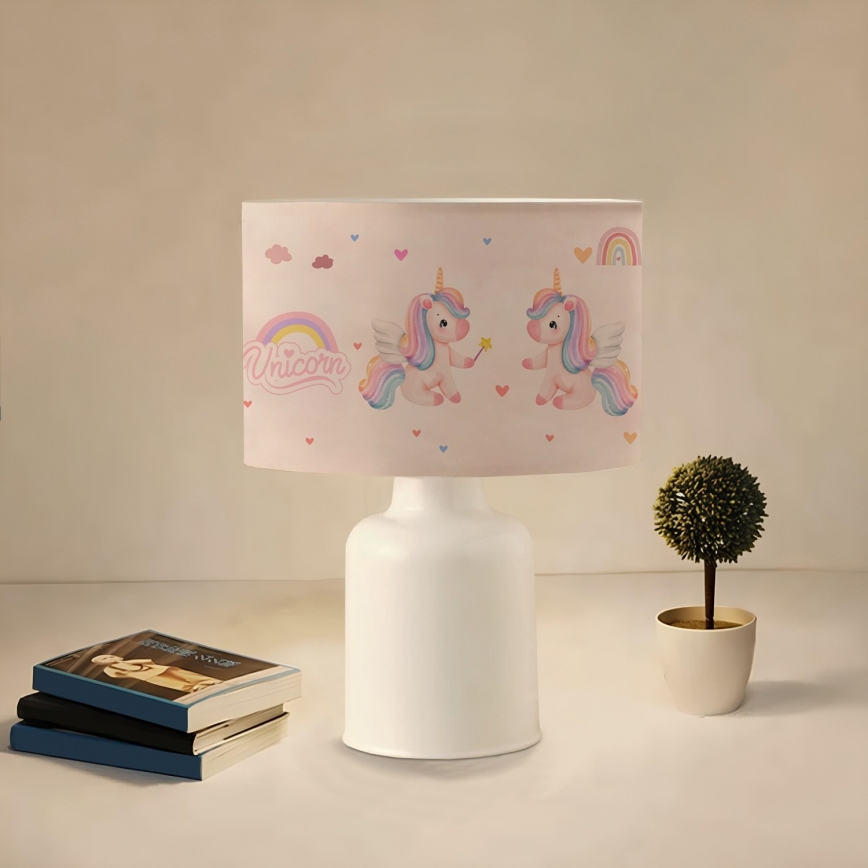 Børnelampe CANDY 1xE27/40W/230V pink/hvid