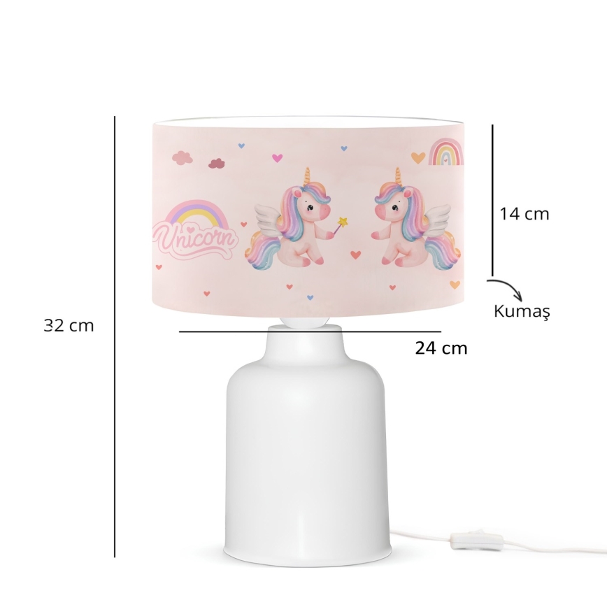 Børnelampe CANDY 1xE27/40W/230V pink/hvid