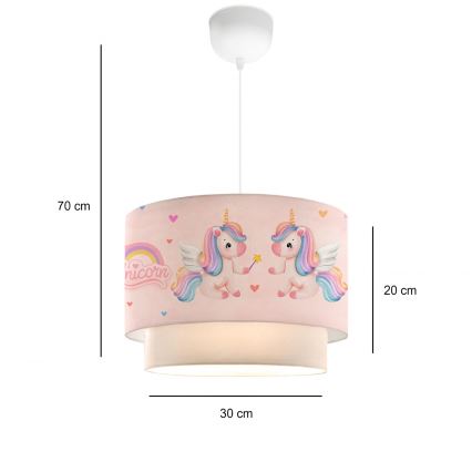 Børnelampe CANDY 1xE27/40W/230V rosa