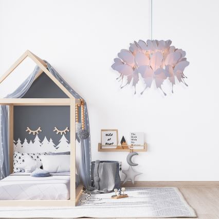 Børnelampe FARFALLA 1xE27/60W/230V lyserød