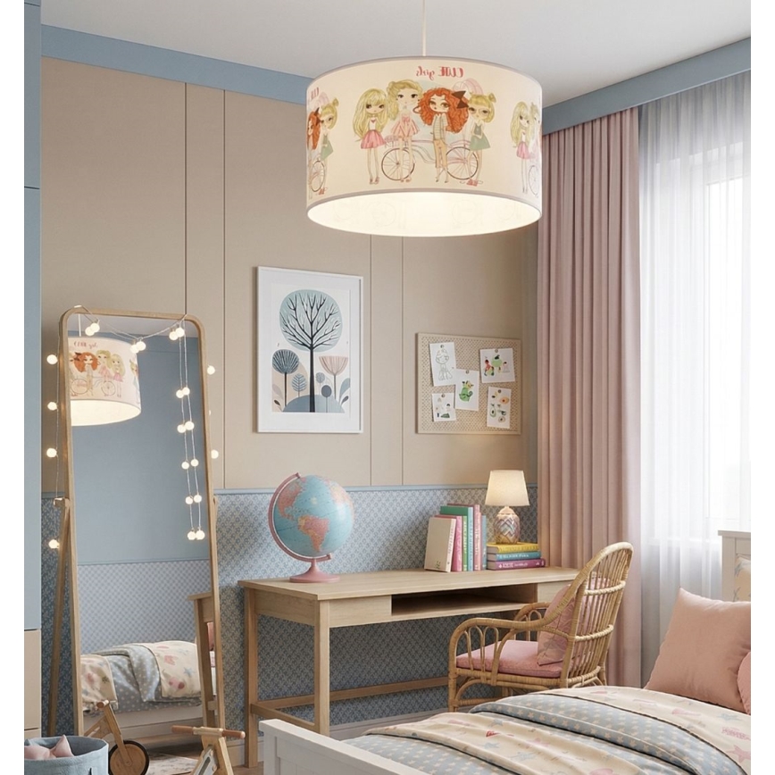 Børnelampe GIRLS VIBES 1xE27/60W/230V Ø 40 cm til piger