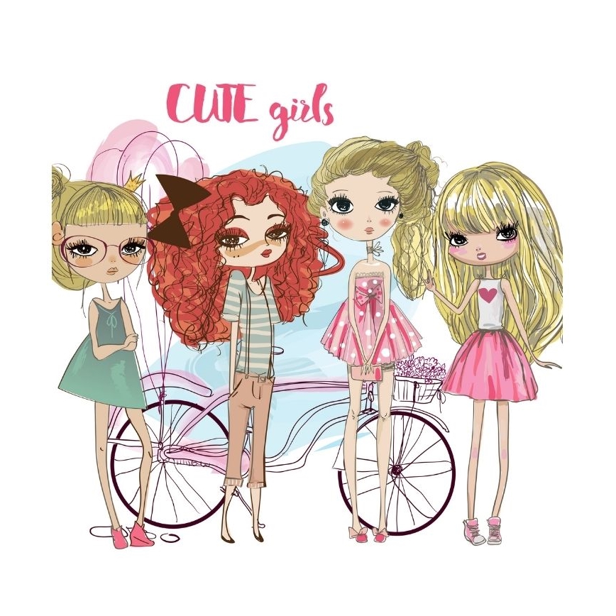 Børnelampe GIRLS VIBES 1xE27/60W/230V Ø 40 cm til piger