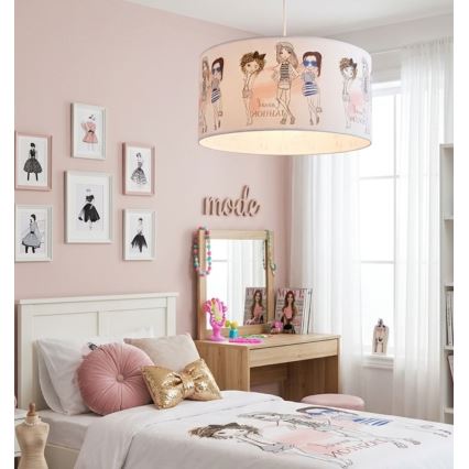 Børnelampe GIRLS VIBES 1xE27/60W/230V Ø 40 cm til piger