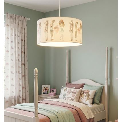 Børnelampe GIRLS VIBES 1xE27/60W/230V Ø 40 cm til piger