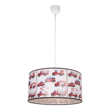 Børnelampe KIDS ROOM 1xE27/60W/230V Ø 40 cm brandmænd