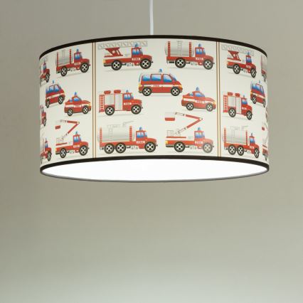 Børnelampe KIDS ROOM 1xE27/60W/230V Ø 40 cm brandmænd