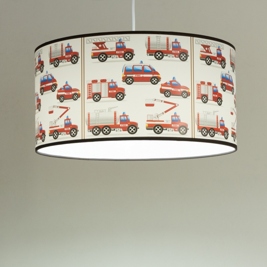 Børnelampe KIDS ROOM 1xE27/60W/230V Ø 40 cm brandmænd