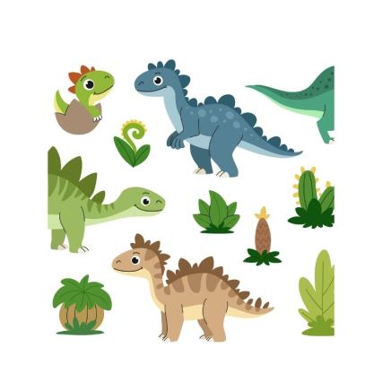Børnelampe KIDS ROOM 1xE27/60W/230V Ø 40 cm dinosaur