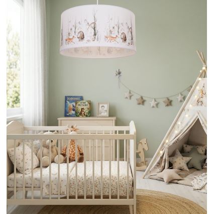 Børnelampe KIDS ROOM 1xE27/60W/230V Ø 40 cm - dyremotiv