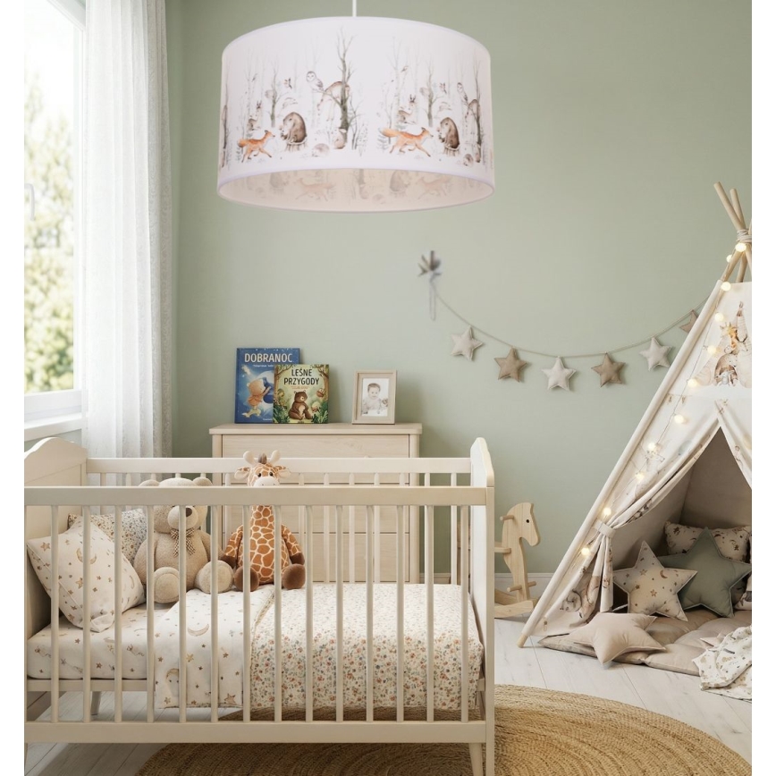 Børnelampe KIDS ROOM 1xE27/60W/230V Ø 40 cm - dyremotiv