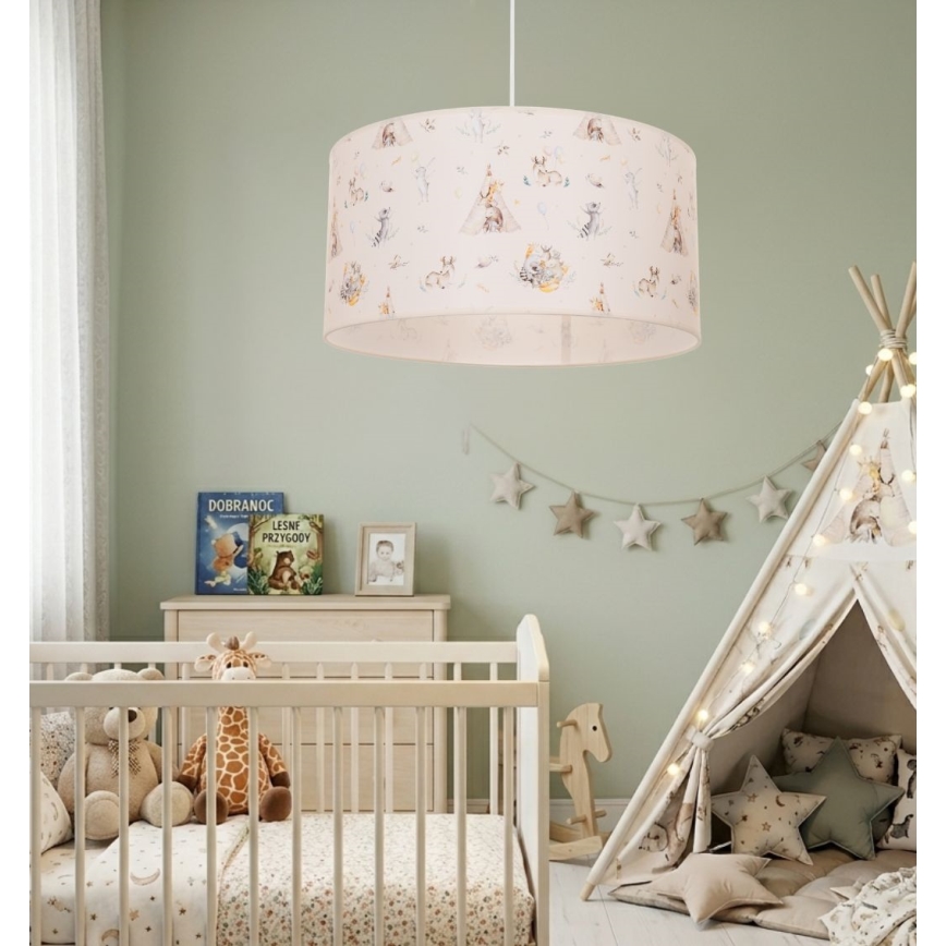 Børnelampe KIDS ROOM 1xE27/60W/230V Ø 40 cm med dyremotiv