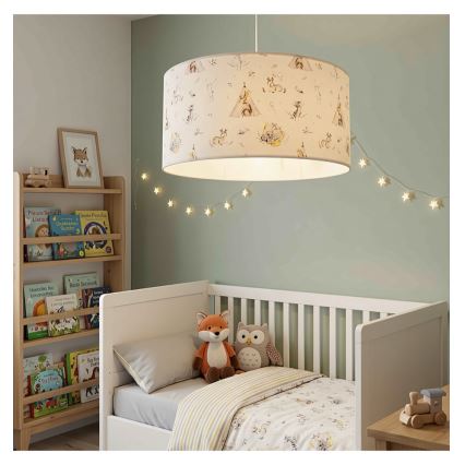 Børnelampe KIDS ROOM 1xE27/60W/230V Ø 40 cm med dyremotiv