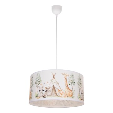 Børnelampe KIDS ROOM 1xE27/60W/230V Ø 40 cm med dyremotiv