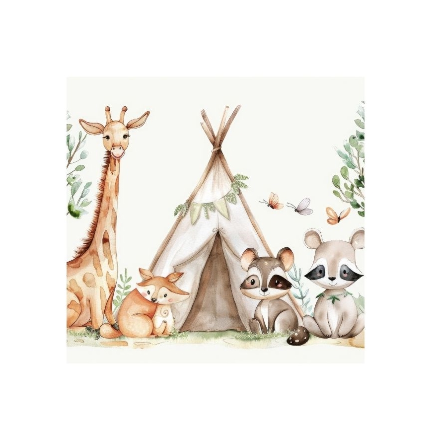 Børnelampe KIDS ROOM 1xE27/60W/230V Ø 40 cm med søde dyr