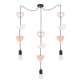 Børnelampe på snor TRIO 3xE27/20W/230V rosa/hvid