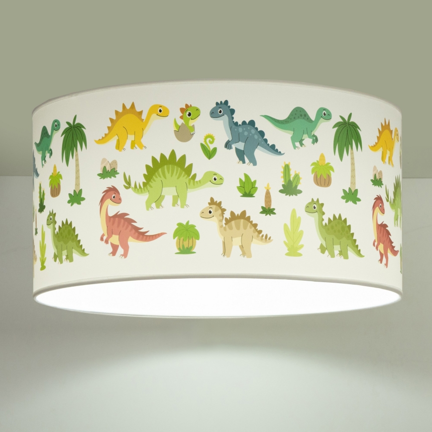 Børnelampe til loftet KIDS ROOM 1xE27/60W/230V Ø 40 cm dinosaur