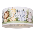Børnelampe til loftet KIDS ROOM 1xE27/60W/230V Ø 40 cm junglemotiv