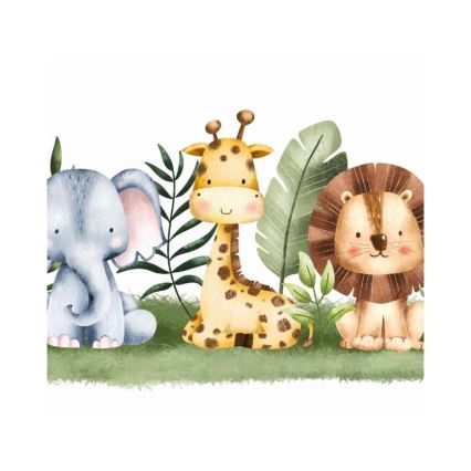 Børnelampe til loftet KIDS ROOM 1xE27/60W/230V Ø 40 cm junglemotiv