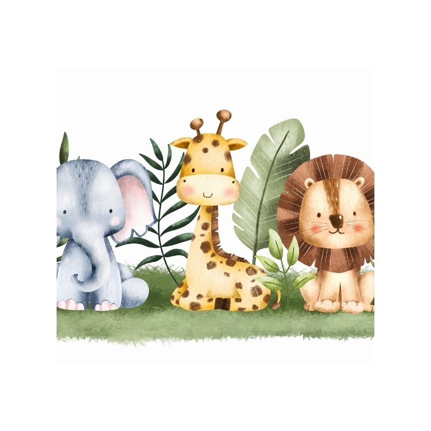 Børnelampe til loftet KIDS ROOM 1xE27/60W/230V Ø 40 cm junglemotiv