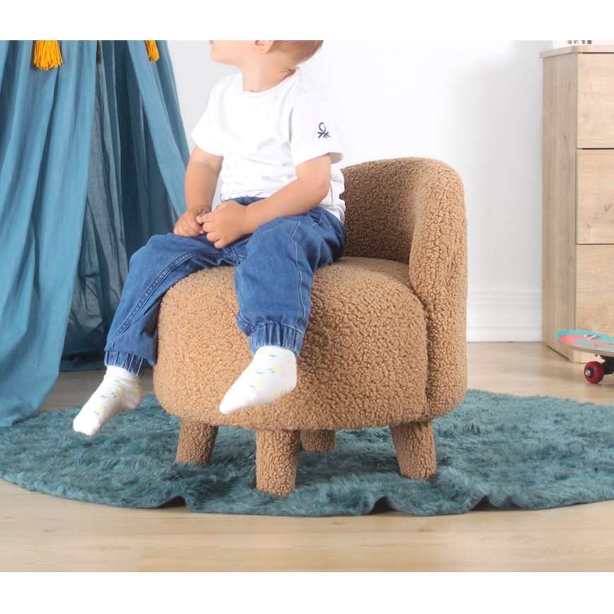 Børnelænestol PIXI Ø 46 cm, brun
