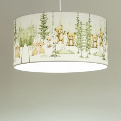 Børnependel KIDS ROOM 1xE27/60W/230V Ø 40 cm med søde dyremotiver