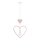 Børnependel på ledning HEART 1xE27/20W/230V lyserød/hvid