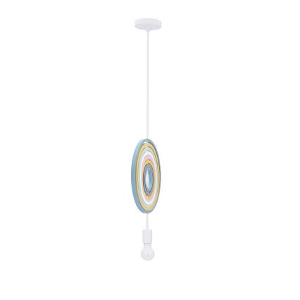 Børnependel på ledning HOOPS 1xE27/20W/230V Ø 27 cm, multifarvet