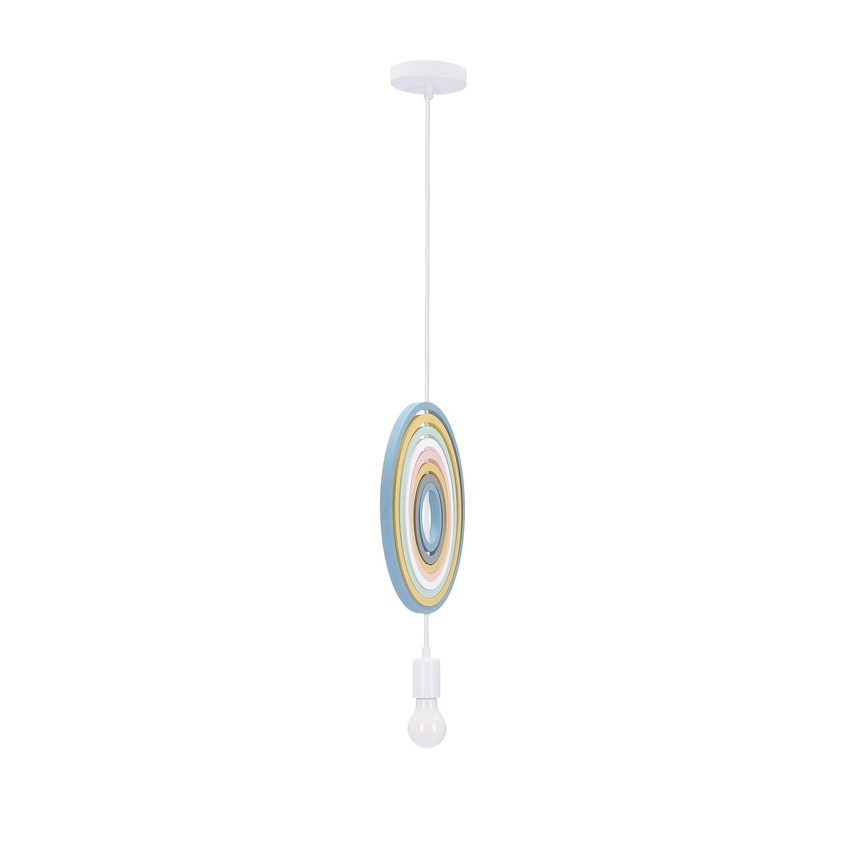 Børnependel på ledning HOOPS 1xE27/20W/230V Ø 27 cm, multifarvet