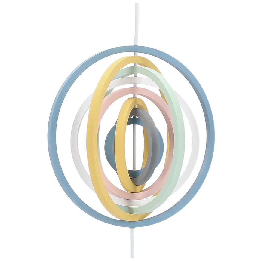 Børnependel på ledning HOOPS 1xE27/20W/230V Ø 27 cm, multifarvet