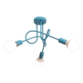 Børneplafondlampe OXFORD 3xE27/15W/230V blå