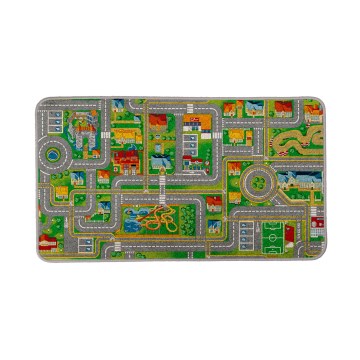Børnetæppe PLAYTOWN 120x170 cm farverigt/bymotiv