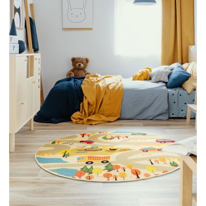 Børnetæppe STELLA STREETS 120 cm beige/by
