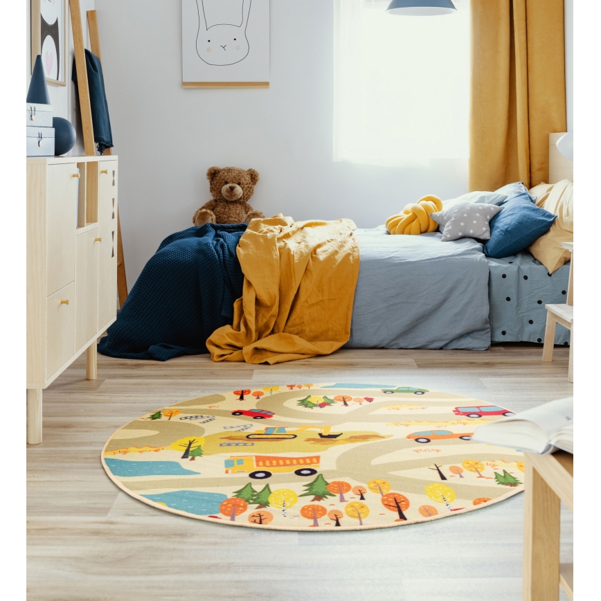 Børnetæppe STELLA STREETS 120 cm beige/by