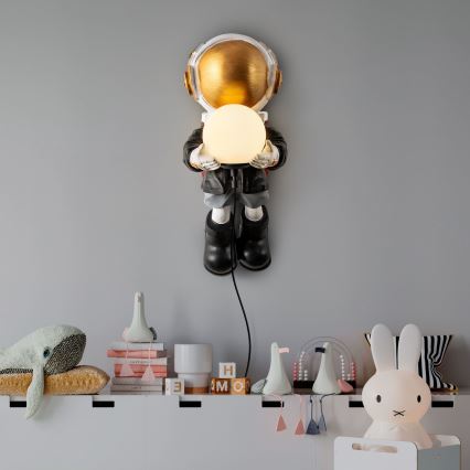 Børnevæglampe ASTRONAUT 1xE14/40W/230V kobber