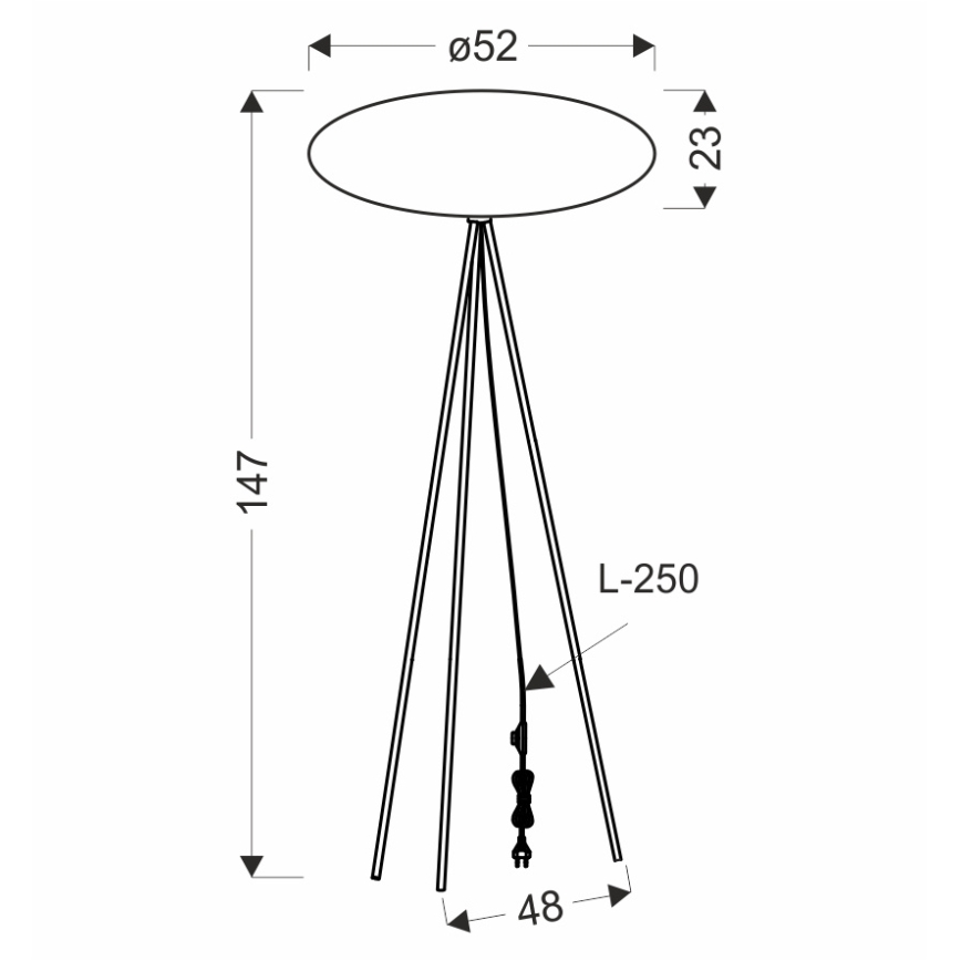 CAFEE Gulvlampe 1xE27/40W/230V brun/sort
