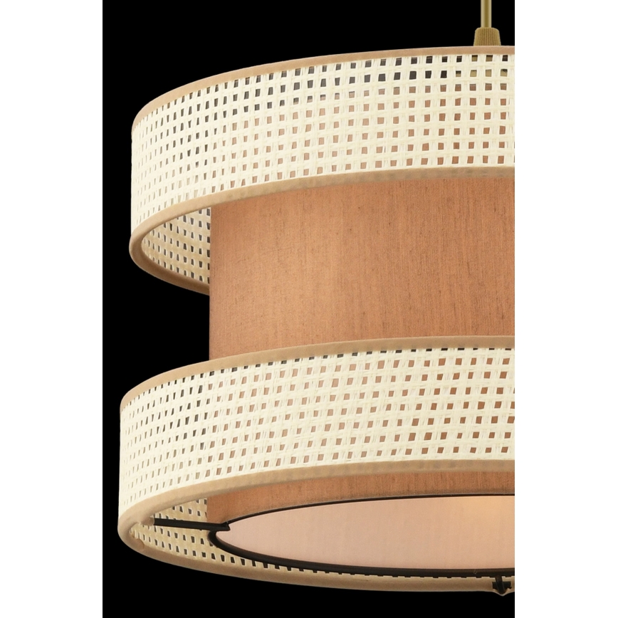 Candeeiro suspenso HALO 1xE27/60W/230V castanho/creme