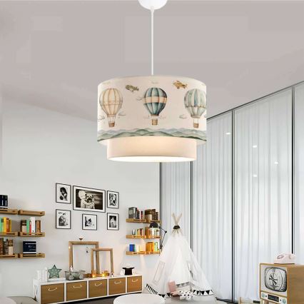 Candy børnelampe 1xE27/40W/230V hvid/farverig