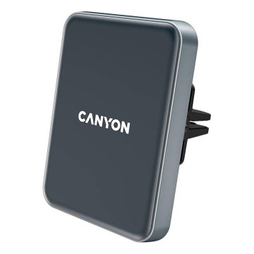 Canyon - Magnetisk telefonholder til bil med trådløs opladning funktion Qi 5V kantet sort