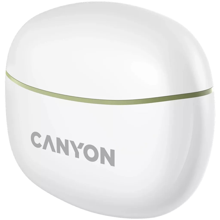 Canyon - Trådløs stereo earphones True Trådløs 500 mAh + 2x 40 mAh hvid/grøn