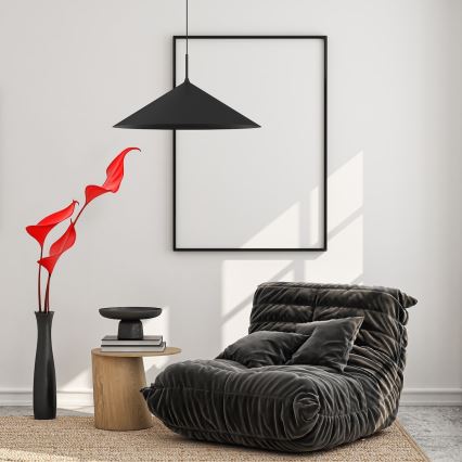 CAPITAL pendel med wireophæng, 1xGX53/15W/230V, Ø 60 cm, sort