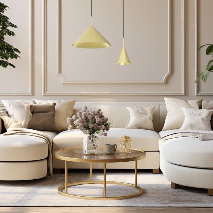 CAPITAL pendel på kabel, 1xGX53/15W/230V, Ø 17 cm, guld