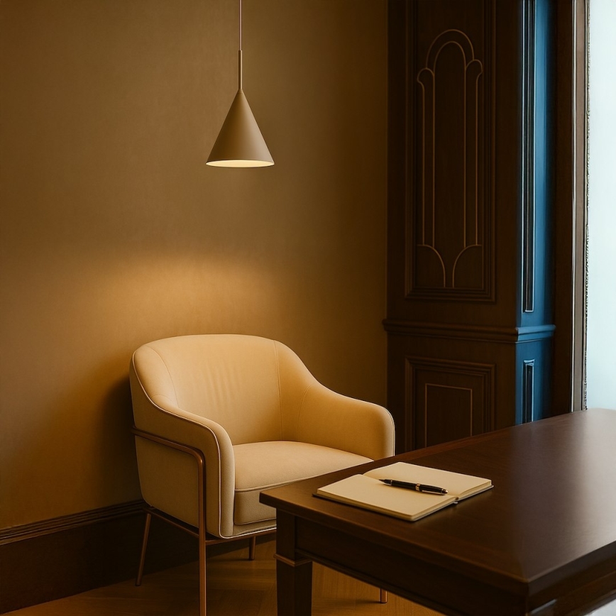 CAPITAL pendel på kabel 1xGX53/15W/230V Ø 17 cm taupe