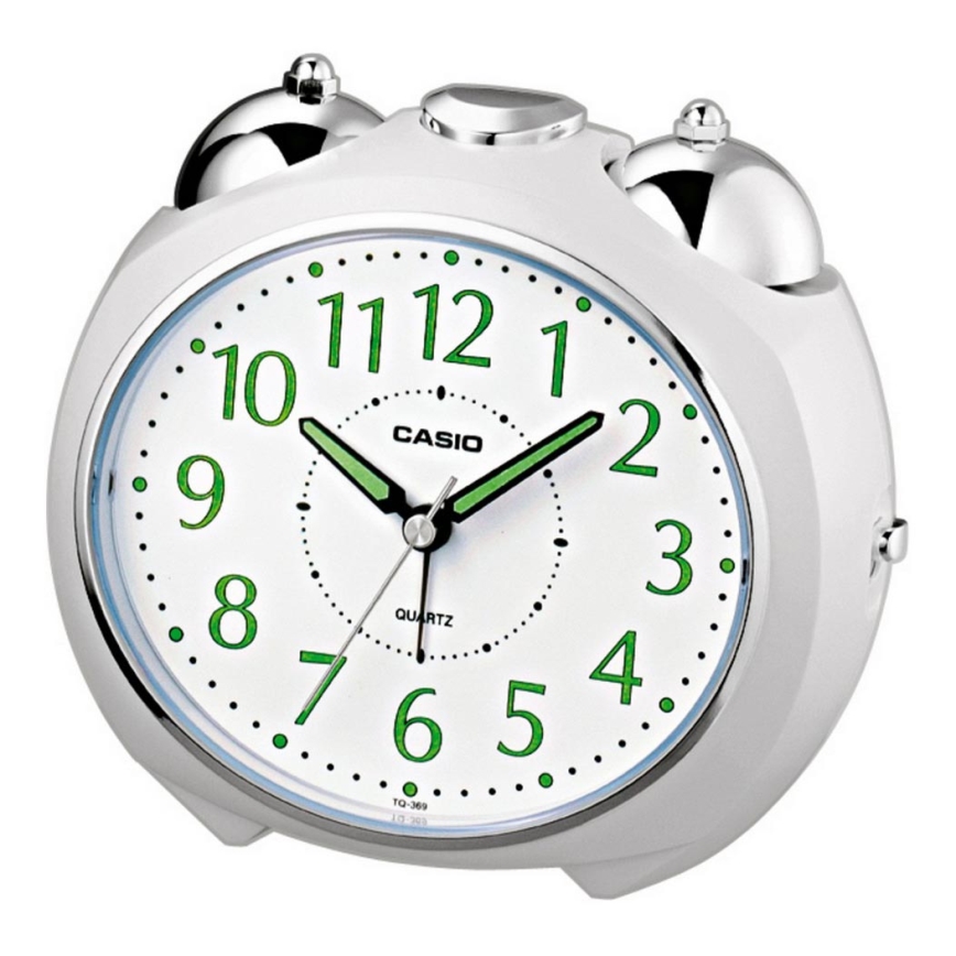 Casio - Vækkeur 1xLR14 hvid/skinnende krom