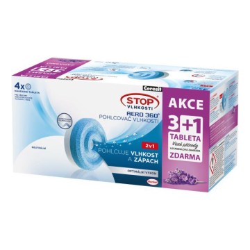 Ceresit - 2-i-1 tabletter til AERO 360° affugter 4x 450 g lavendelduft