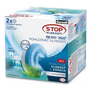 Ceresit - Tabletter til affugter 2-i-1 AERO 360° 2x 450 g vandfaldsduft