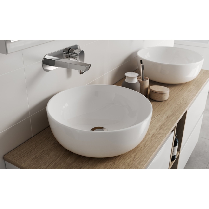 Cersanit K116-047-ECO - Håndvask til bordplade MODUO Ø 35 cm keramik/blank hvid