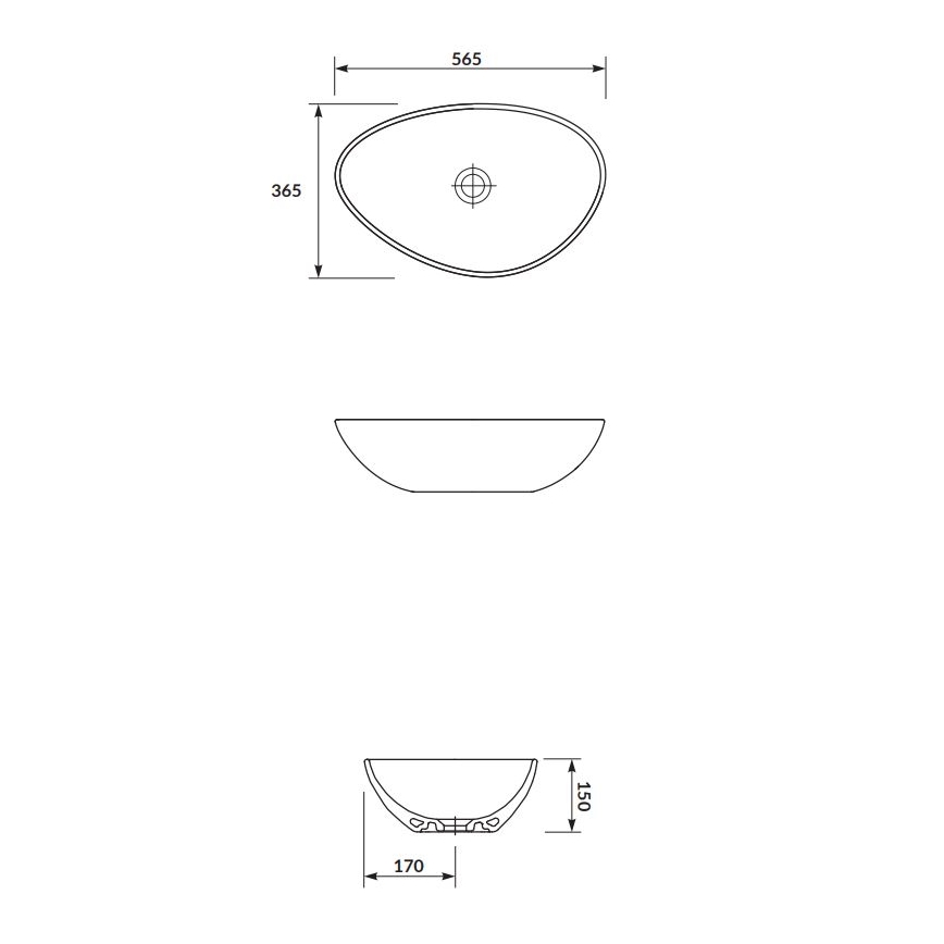 Cersanit K116-052 - Bordmonteret håndvask MODUO 36,5x56,5 cm keramik/glansfuld hvid