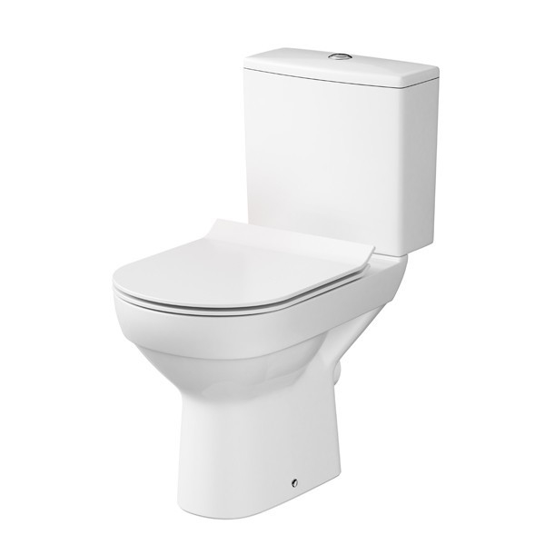 Cersanit K35-037 - Gulvstående toilet m. toiletsæde CITY keramik/hvid